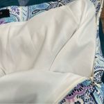 Talbots  Womens Skirt Blue Pink Paisley Pencil Side Zip Lined Size 14 Petite Photo 8