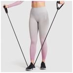 Gymshark  Adapt Ombre Seamless High Rise Leggings Light Grey Marl Pink Sz Small Photo 6
