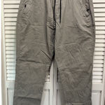 Abercrombie & Fitch Khaki Brown Jogger Pants High Rise Zip Size M Elastic Hem Photo 0