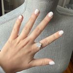 Chic Silver Floral Clover Ring Photo 0