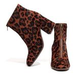 Madewell  Amalia booties boots shoes brown 7 New calf hair Zipper Animal Print Photo 0