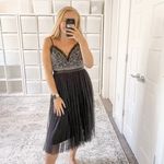 Only NWT Needle & Thread Andromeda Midi Dress Washed Black Photo 1