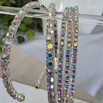 Boutique Silver with AB Iridescent Rhinestones Bracelets Photo 0