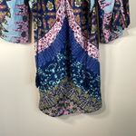 Flying Tomato Abstract Multicolor Print Bell Sleeve V Neck Dress Size S Photo 2