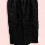 Vintage 70’s Halston American luxury midi skirt lined textured pockets Black Photo 1