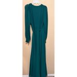 Lulus  Teal Green Long Sleeve Wrap Maxi Dress Size Small READ Photo 6