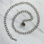 George Washington Coin Charm Chain Belt XS/Small (S) Y2K ✨ Silver Photo 0