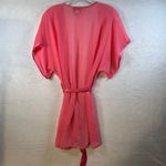 In Bloom by Jonquil Pink Sheer Kimono Robe M Belted Butterfly Sleeve Size M Photo 4