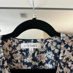 Intermix 855  Lana Floral Smocked Mini Dress Size 2 Color Blue Photo 6