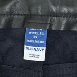 Old Navy NWOT  Women’s Wide Leg Faux Leather Pants Plus Size 20 Black High Rise Photo 3