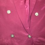 Hugo Buscati Silk Suit size 2, plum color, coat pit to pit measures 18, length is 28, arm length is 20, has small shoulder pads that are not removable, skirt waist measures 12, length is 17, excellent condition, just dry cleaned Photo 2