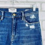 frame denim Le High Skinny Distressed Jeans in Saxon Wash Size 27 Photo 7