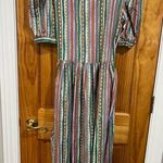 Laura Ashley EUC Vintage  1990’s Puff Sleeves Striped Pattern Tea Dress Size 10 Photo 0