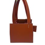 DANSE LENTE Margot Leather Tote Bag Sunset Orange Photo 2