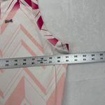 Le Tigre Sleeveless Golf Polo Shirt Pink Chevron Print Athletic XL Photo 1