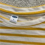 Old Navy  Yellow and White Striped Pullover Sweatshirt - Medium #B2•4 Photo 2