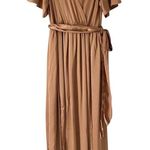 Baltic Born  Sicily Brown Satin Maxi Dress NWTs size XL Photo 4