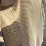 Color Style Loose Knit Dress V Long Sleeve Simple Casual Dresses Size Large. Photo 9