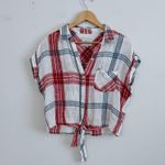 Rails Red White and Blue Plaid Short Sleeve Button Down Photo 1