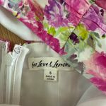 For Love & Lemons  Mini Dress Puff Sleeves Floral Silk Paulina Size S Purple Photo 2