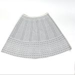 BCBGMAXAZRIA Knit Jacquard Queeny A-Line Skirt White Black Size Small Photo 2
