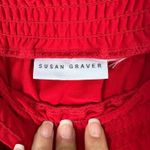 Susan Graver Off Shoulder Dress Women 3X Red Bell Sleeve Boho Resort Vacation Photo 1