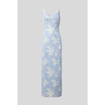 Reformation Reverie Light Blue Floral Sweetheart Sheath Maxi Dress Size 10 Photo 3