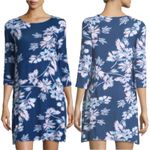 Yumi Kim  Alice Floral Printed Soft Jersey Dress Navy Blue Size M Photo 1