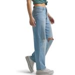 Wrangler High Rise Loose Straight Distressed Light Wash Jeans Size 12 Photo 3