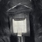 Boutique Ashley B Leather Shearling Wool Zipper Cowl Moto Biker Coat Jacket Black S $1795 Photo 11