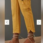 Anthropologie  Pilcro Cottage Utility Pants Yellow Elastic Waist XL Photo 3