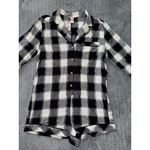 Victoria's Secret Victorias‎ Secret Black Plaid Romper Jumpsuit Flannel Pajama Size M NWT Photo 1