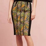 Anthropologie NEW  Maeve Women's Embroidered Pencil Skirt Size 0 Multicolor Photo 0