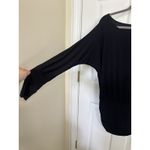 Boston Proper  Black Wide Neck Long Sleeve Tunic Mini Dress Size Small Stretch Photo 3