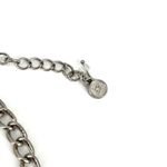 Stunning Bib Collar Beaded‎ Silvertone Floral Rhinestone Necklace Sweater Silver Photo 1