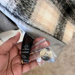 Topshop  Black Cream White Pastel Wool Blend Long Sleeves Houndstooth‎ Coat 4 Photo 8