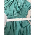 Selfie Leslie Here Comes The Sun wrap Tied waist fit flare Party Dress green Satin size 6 #171 Photo 6