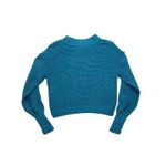 Free People  Blue Cable Knit Cropped Sweater Size S Photo 7