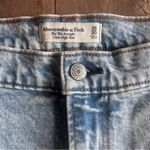 Abercrombie & Fitch The 90s Straight Ultra High Rise Light Wash Distressed Jeans Photo 4