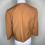 Vintage Cropped Bolero Jacket Rust Black Piping Sz Small Brown Photo 1