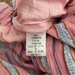 Day & Moon V Neck Smocked Striped Mini Dress Romper Size Small Pink Photo 3