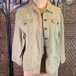 Multiples  Tan Khaki Linen and Cotton Jacket Size M Photo 0