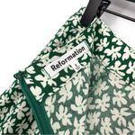 Reformation Flounce Mini Skirt Midori New Green White Floral 2 Photo 5