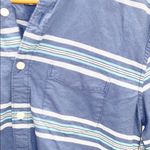 American Eagle  Blue Striped Button Down Shirt Photo 3