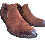 Born Brown Suede Leather Ankle Booties Elastic Chelsea Comfort Western vibe 7 Photo 1