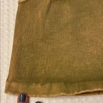 Free People NEW!  HAPPINESS RUNS SQUARE NECK Ribbed Crop Top XS/S Gold Green Tan Photo 2