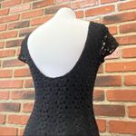 Free People Black Lace Dress Sz XS Short Sleeve Black Knit Dress Goth Emo Dress Photo 6