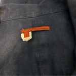 Vintage Denim Chambray Knit Linen Blazer Jacket Size 8 Y2K Coastal Cowgirl Blue Photo 9