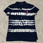 Ralph Lauren Sport Polo Shirt Womens Medium Navy Blue Tie Dye Pink Big Pony Logo Photo 0