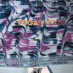 YogaSmoga Aurum Vigor Augusta Shorts Size 6 Blue Purple Print Yoga Athletic Photo 3